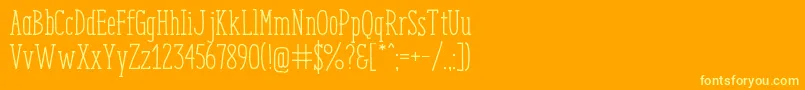 フォントEnyoSlabRegular – オレンジの背景に黄色の文字