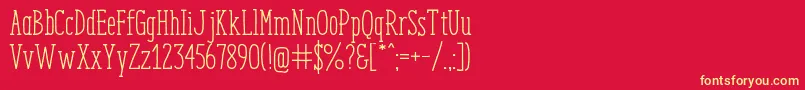 EnyoSlabRegular Font – Yellow Fonts on Red Background