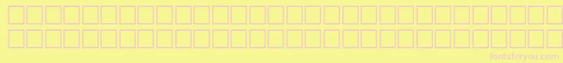 GangplankRegular-fontti – vaaleanpunaiset fontit keltaisella taustalla