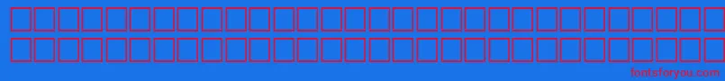 GangplankRegular Font – Red Fonts on Blue Background