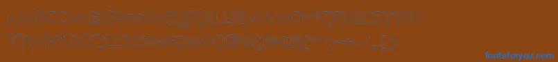 VtcBadpaintOutline Font – Blue Fonts on Brown Background