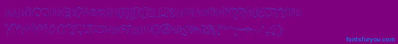 fuente VtcBadpaintOutline – Fuentes Azules Sobre Fondo Morado