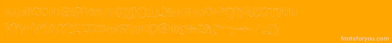 VtcBadpaintOutline Font – Pink Fonts on Orange Background