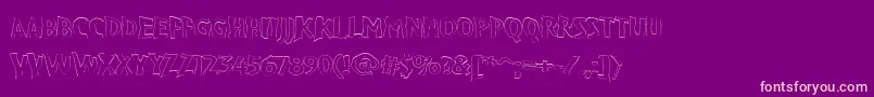 VtcBadpaintOutline Font – Pink Fonts on Purple Background