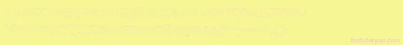 VtcBadpaintOutline Font – Pink Fonts on Yellow Background