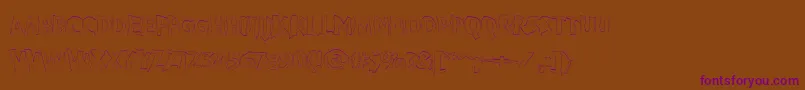 VtcBadpaintOutline-Schriftart – Violette Schriften auf braunem Hintergrund