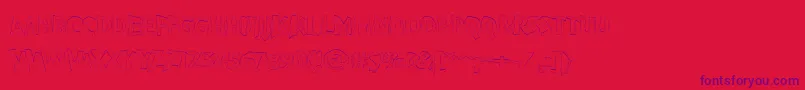 VtcBadpaintOutline Font – Purple Fonts on Red Background