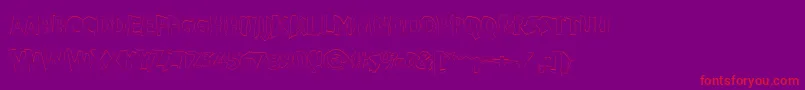 VtcBadpaintOutline Font – Red Fonts on Purple Background