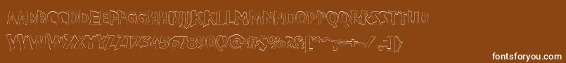 VtcBadpaintOutline Font – White Fonts on Brown Background