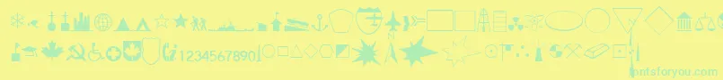 Saiba mais sobre a fonte CarltondbNormal Fonte CarltondbNormal – fontes verdes em um fundo amarelo