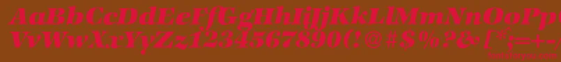 fuente ZabriskieinternationalHeavyItalic – Fuentes Rojas Sobre Fondo Marrón
