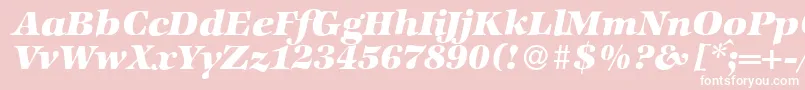ZabriskieinternationalHeavyItalic Font – White Fonts on Pink Background