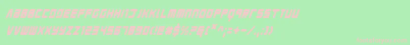 Youngtechscondensedi Font – Pink Fonts on Green Background
