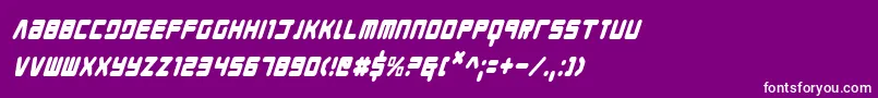 Youngtechscondensedi Font – White Fonts on Purple Background