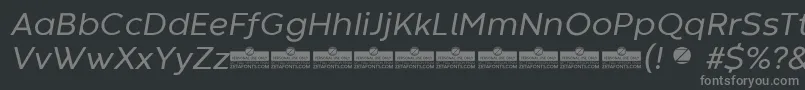 CodecWarmRegularItalicTrial Font – Gray Fonts on Black Background