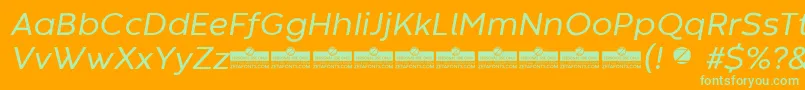 CodecWarmRegularItalicTrial Font – Green Fonts on Orange Background