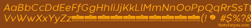CodecWarmRegularItalicTrial Font – Orange Fonts on Brown Background