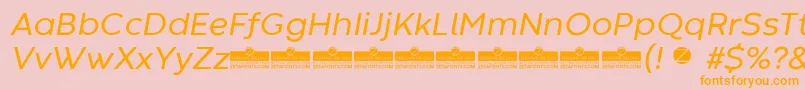CodecWarmRegularItalicTrial Font – Orange Fonts on Pink Background