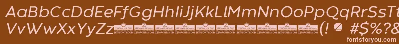 CodecWarmRegularItalicTrial Font – Pink Fonts on Brown Background