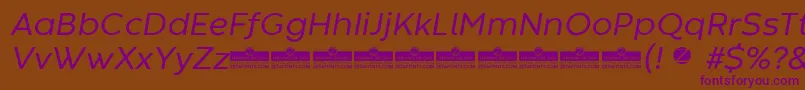 CodecWarmRegularItalicTrial Font – Purple Fonts on Brown Background