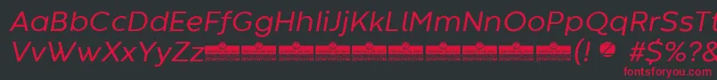 CodecWarmRegularItalicTrial Font – Red Fonts on Black Background