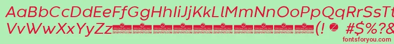 CodecWarmRegularItalicTrial Font – Red Fonts on Green Background