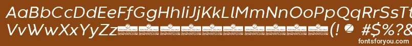 CodecWarmRegularItalicTrial Font – White Fonts on Brown Background