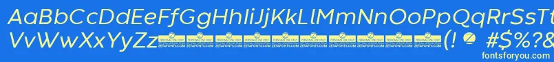 CodecWarmRegularItalicTrial Font – Yellow Fonts on Blue Background