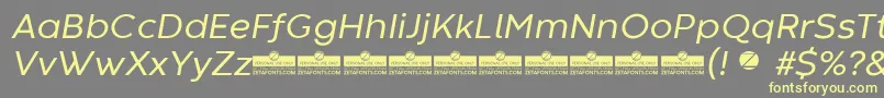 CodecWarmRegularItalicTrial Font – Yellow Fonts on Gray Background