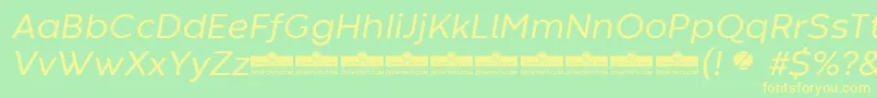 CodecWarmRegularItalicTrial Font – Yellow Fonts on Green Background