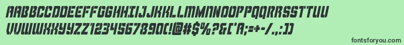 Thundertroopercondital Font – Black Fonts on Green Background