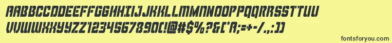 Thundertroopercondital Font – Black Fonts on Yellow Background