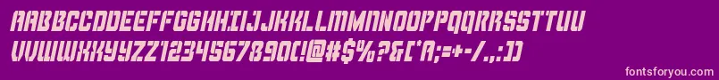 Thundertroopercondital Font – Pink Fonts on Purple Background