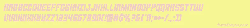 Thundertroopercondital Font – Pink Fonts on Yellow Background