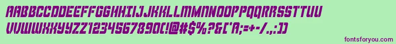 Thundertroopercondital Font – Purple Fonts on Green Background