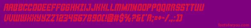 Thundertroopercondital Font – Red Fonts on Purple Background