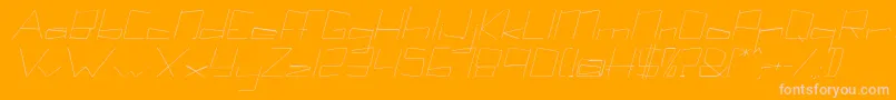 Kuppelitalickuppel Font – Pink Fonts on Orange Background