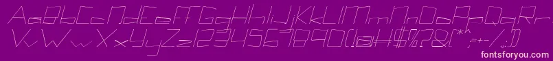 Kuppelitalickuppel Font – Pink Fonts on Purple Background