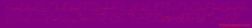 Kuppelitalickuppel Font – Red Fonts on Purple Background