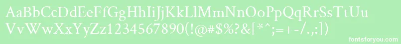 CrimsonRoman Font – White Fonts on Green Background