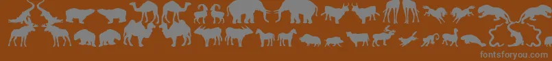 fuente Zoologic – Fuentes Grises Sobre Fondo Marrón