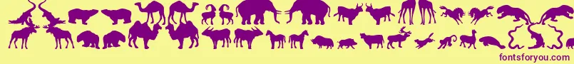 Подробнее о шрифте Zoologic Шрифт Zoologic – фиолетовые шрифты на жёлтом фоне