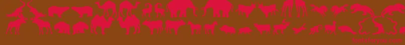 Zoologic Font – Red Fonts on Brown Background