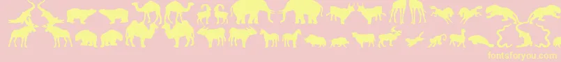 フォントZoologic – 黄色のフォント、ピンクの背景