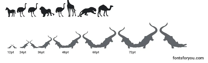 Größen der Schriftart Zoologic