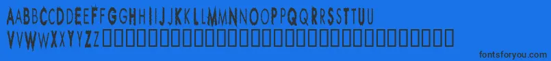 Шрифт RippleCrumbUltracon – чёрные шрифты на синем фоне