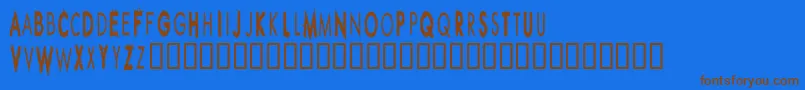 RippleCrumbUltracon Font – Brown Fonts on Blue Background