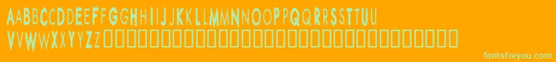 RippleCrumbUltracon Font – Green Fonts on Orange Background