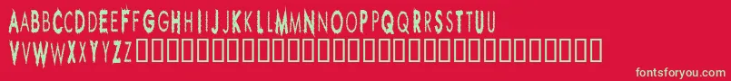 RippleCrumbUltracon Font – Green Fonts on Red Background