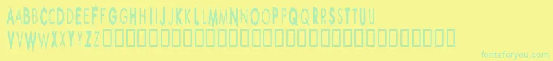 RippleCrumbUltracon Font – Green Fonts on Yellow Background